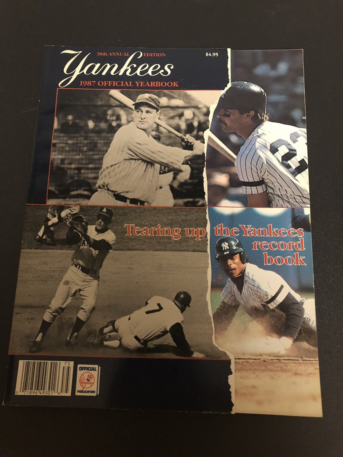 1987 NEW YORK YANKEES OFFICIAL YEARBOOK — TEARING UP THE RECORD BOOK