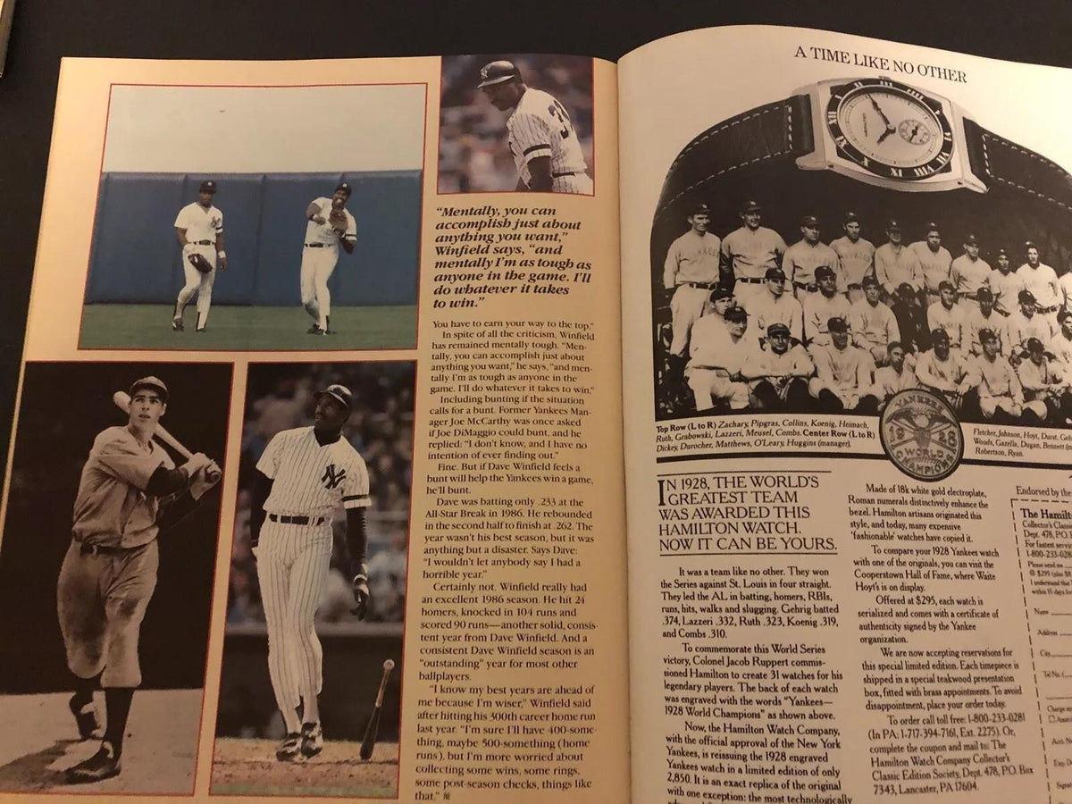 1987 NEW YORK YANKEES OFFICIAL YEARBOOK — TEARING UP THE RECORD BOOK