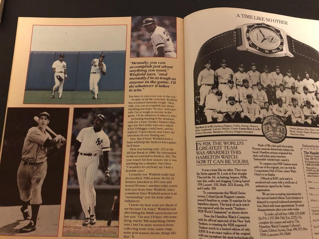 1987 NEW YORK YANKEES OFFICIAL YEARBOOK — TEARING UP THE RECORD BOOK