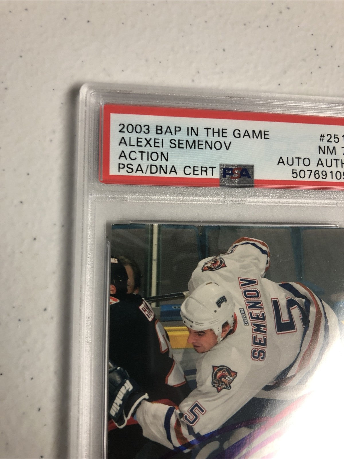 2003 BAP IN THE GAME ALEXEI SEMENOV #251 PSA GRADED NM 7 & PSA/DNA CERTIFIED!