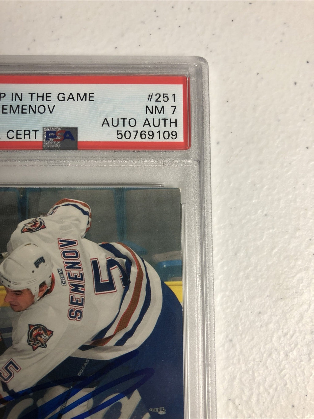 2003 BAP IN THE GAME ALEXEI SEMENOV #251 PSA GRADED NM 7 & PSA/DNA CERTIFIED!
