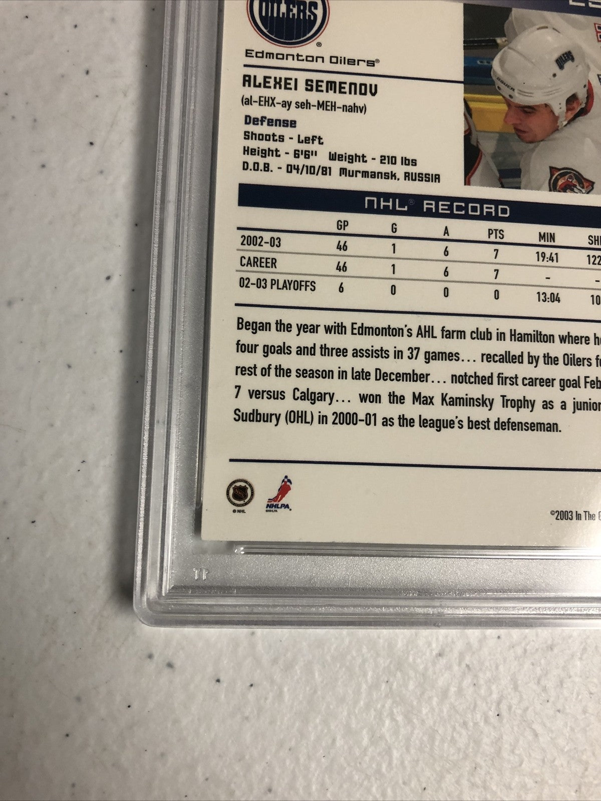 2003 BAP IN THE GAME ALEXEI SEMENOV #251 PSA GRADED NM 7 & PSA/DNA CERTIFIED!