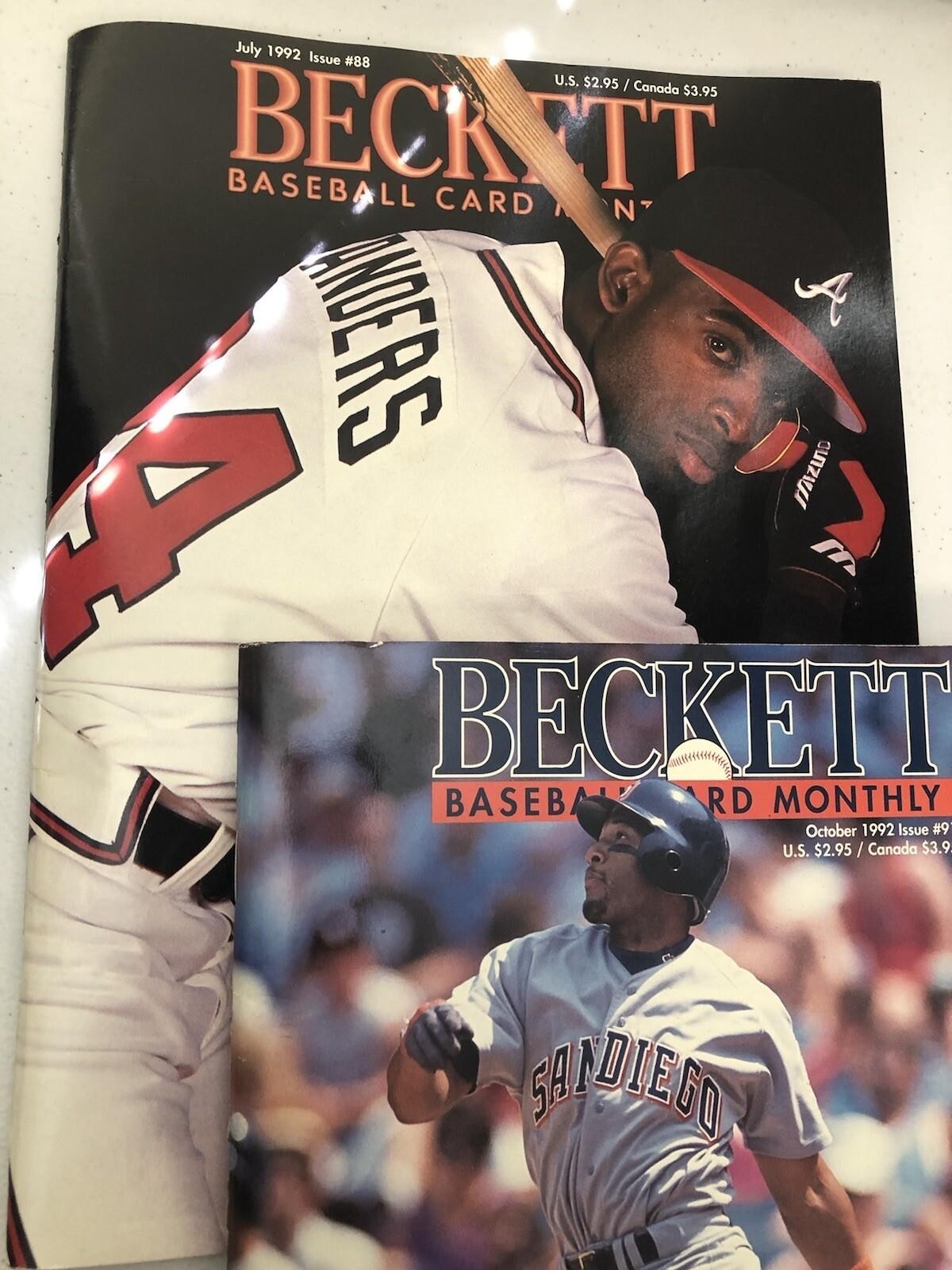 1991-94  BECKETT MAGAZINES WITH GREAT STARS ON COVERS!!GRIFFEY/BONDS lot of 7