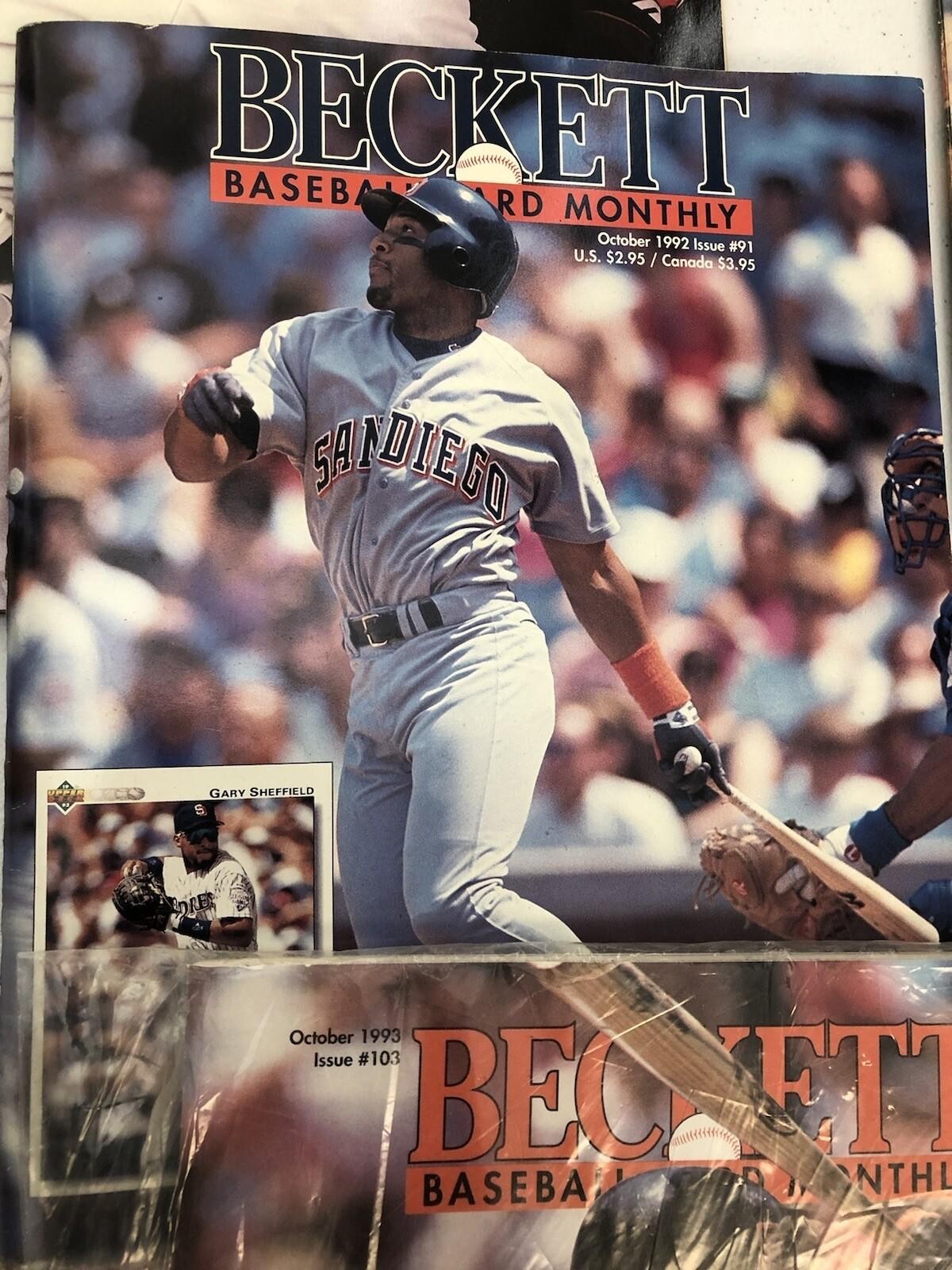 1991-94  BECKETT MAGAZINES WITH GREAT STARS ON COVERS!!GRIFFEY/BONDS lot of 7