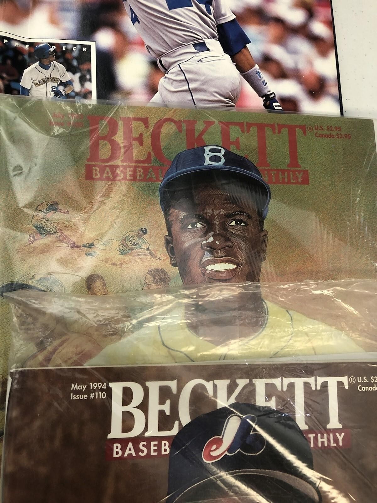 1991-94  BECKETT MAGAZINES WITH GREAT STARS ON COVERS!!GRIFFEY/BONDS lot of 7