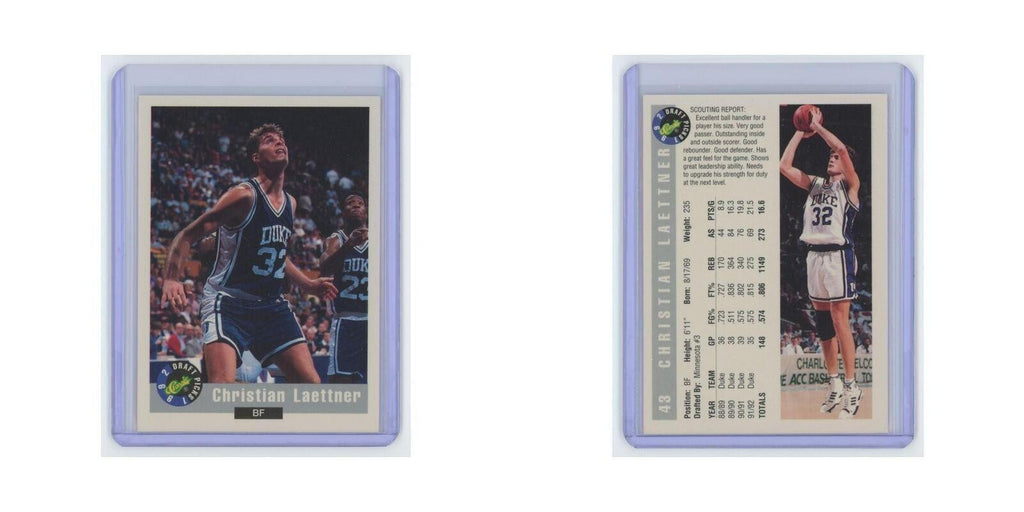 Christian Laettner 1992 Classic Draft Picks #43 Basketball Card NM