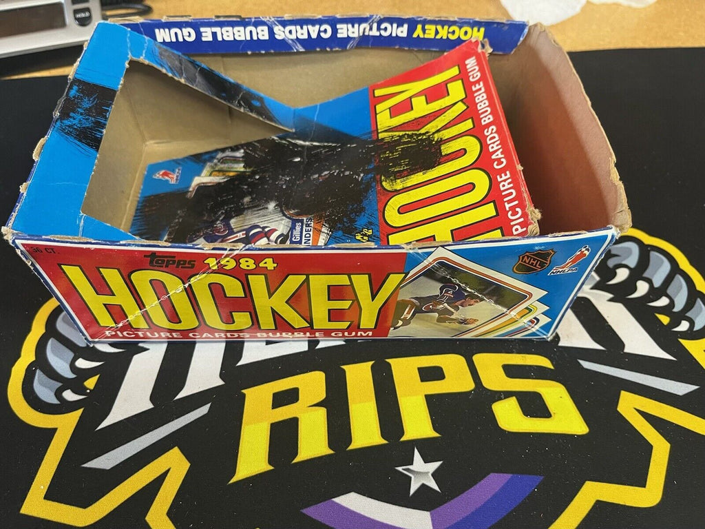 1984-85 Topps Hockey NHL EMPTY BOX Clark Gillis on Front Steve Yzerman RC Yr  2B