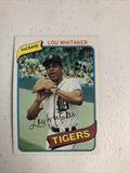 1980 Topps Lou Whitaker N Detroit Tigers #358
