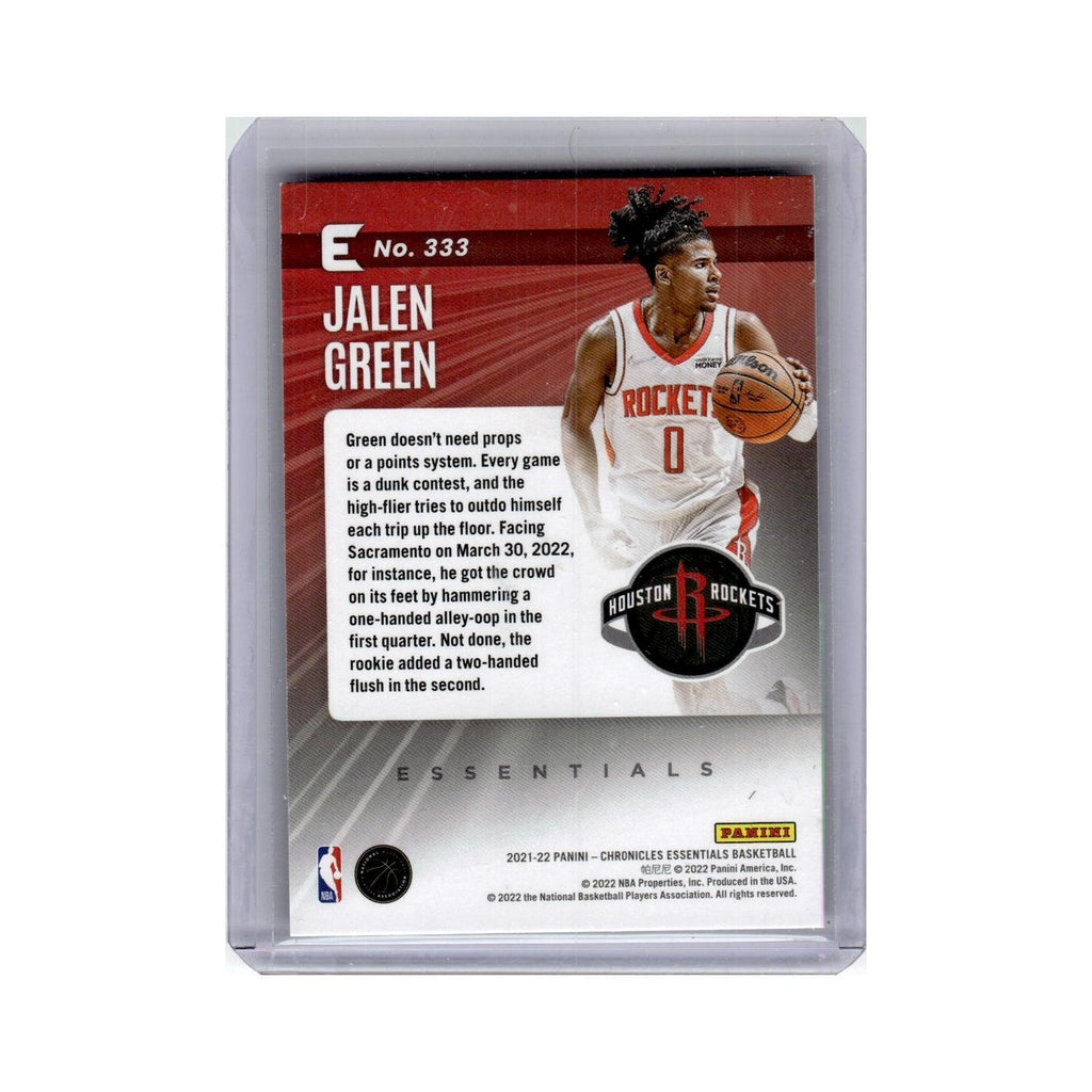 Jalen Green Rookie 2021 Panini Chronicles Essentials #333 Houston Rockets NM