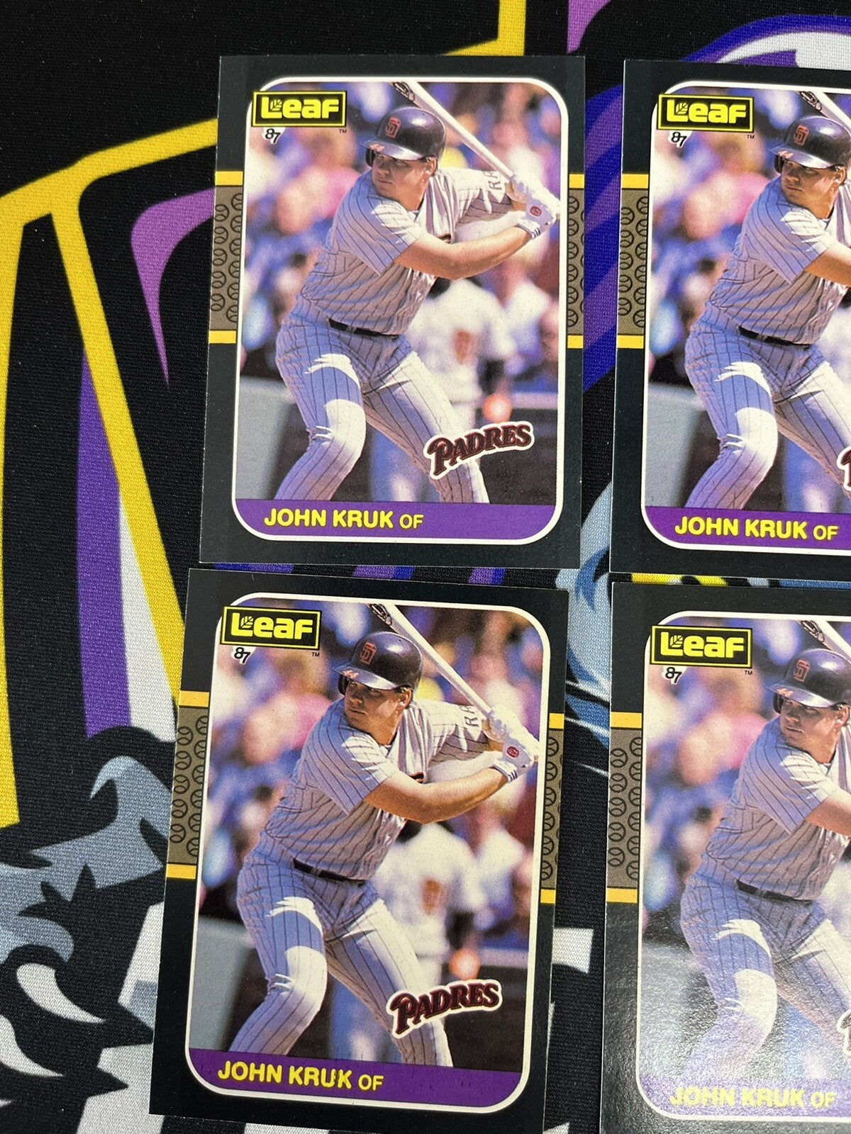 John Kruk Rookie Card Lot Of 7 RC Leaf Padres