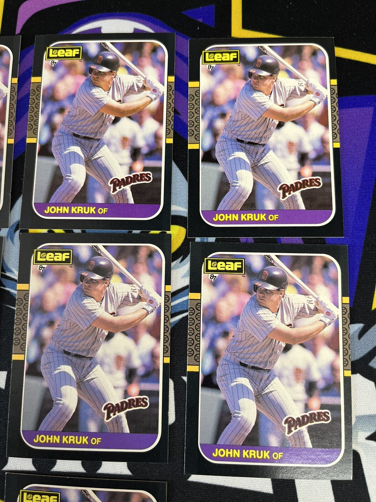 John Kruk Rookie Card Lot Of 7 RC Leaf Padres