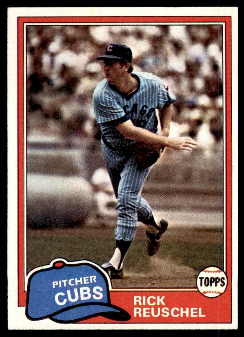 1981 TOPPS RICK REUSCHEL CHICAGO CUBS #645