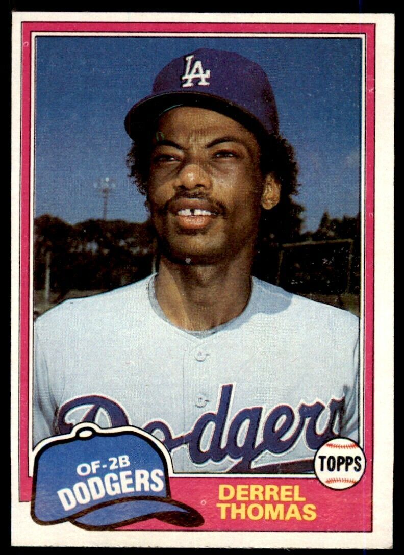 1981 TOPPS DERREL THOMAS LOS ANGELES DODGERS #211