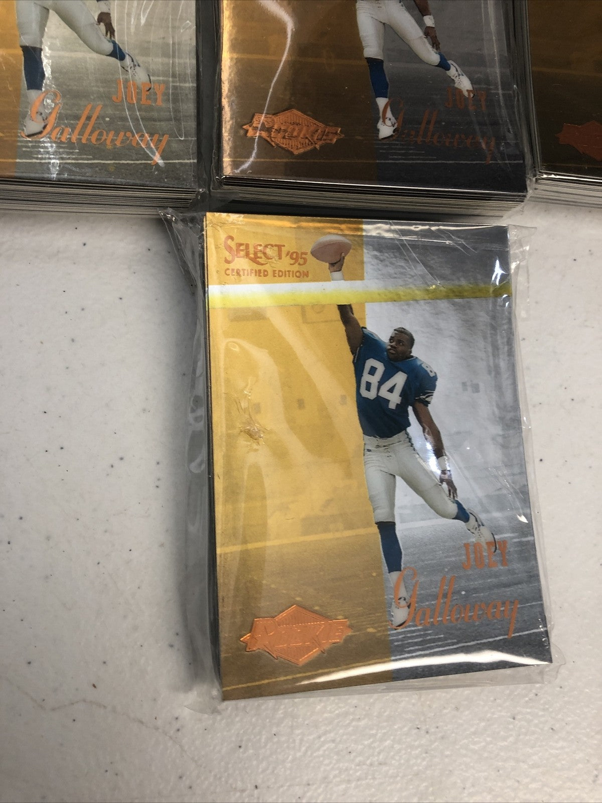 1995 Select Certified Gold Seahawks Football Cards #135 Joey Galloway 136 ct