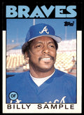 1986 TOPPS TRADED BILLY SAMPLE ATLANTA BRAVES #98T .