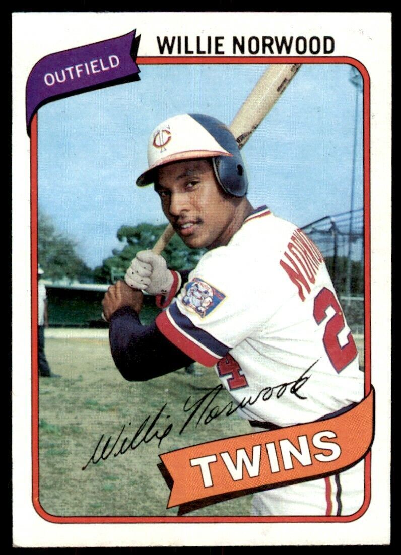 1980 TOPPS WILLIE NORWOOD MINNESOTA TWINS #432