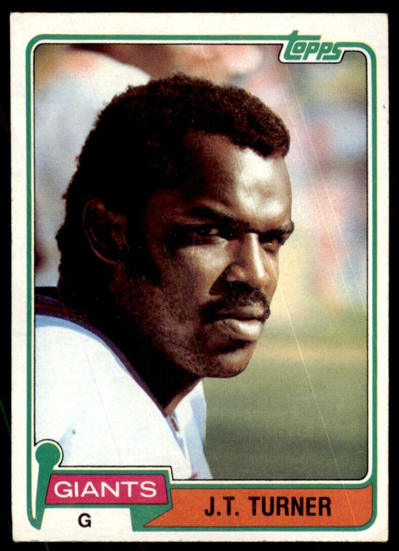 1981 TOPPS J.T. TURNER ROOKIE NEW YORK GIANTS #356