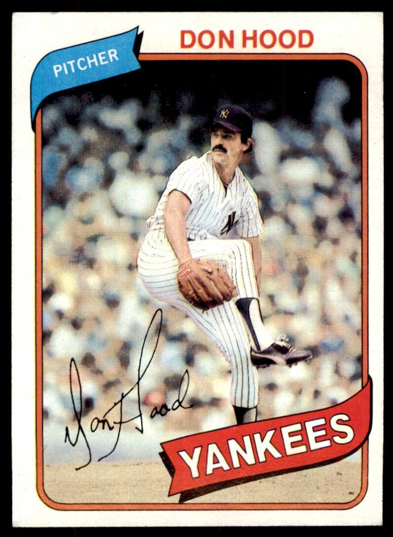 1980 TOPPS DON HOOD NEW YORK YANKEES #89 .