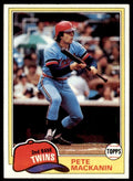 1981 TOPPS PETE MACKANIN MINNESOTA TWINS #509