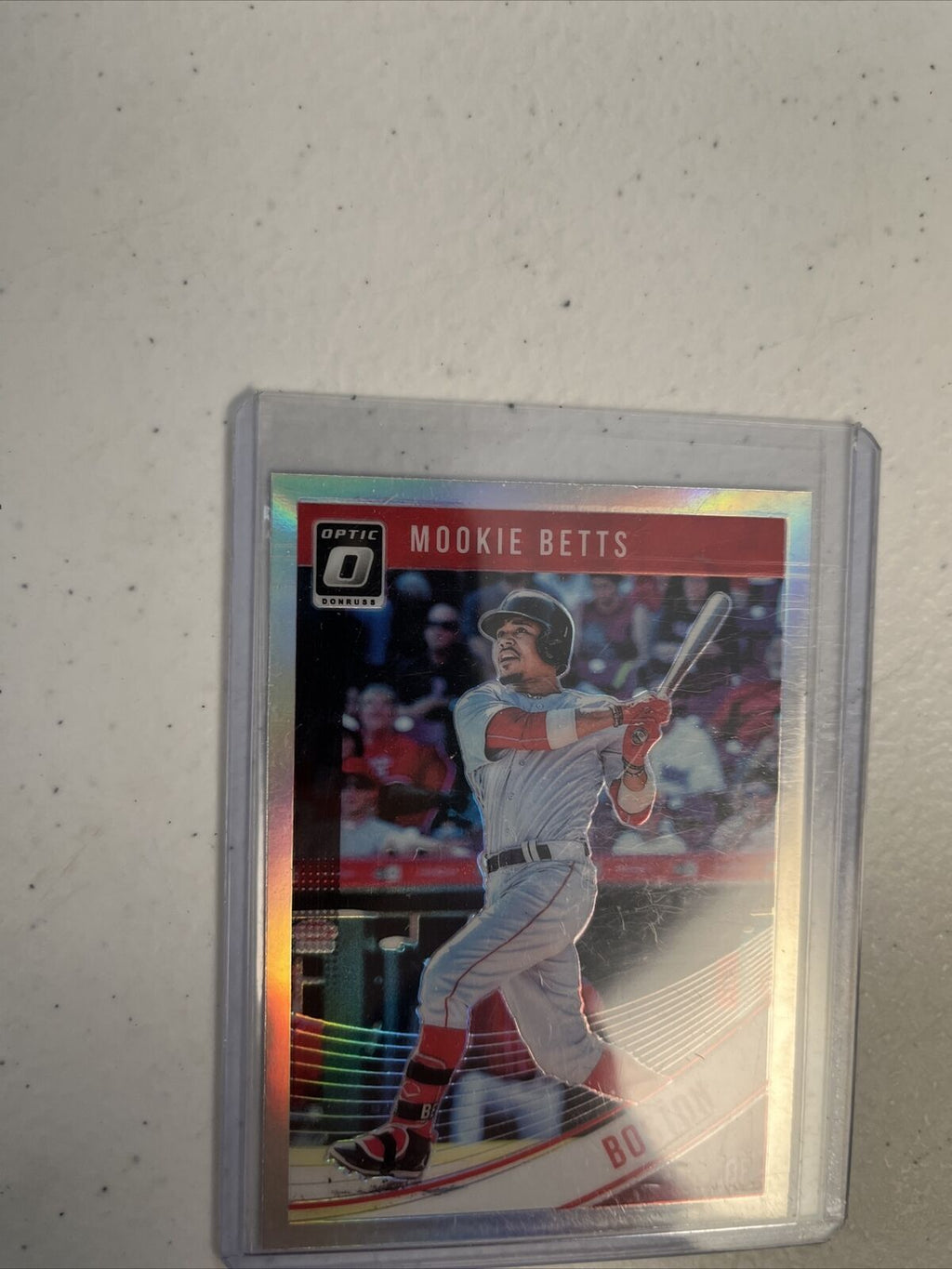 MOOKIE BETTS 2018 Donruss Optic Silver Holo Prizm PARALLEL- RED SOX