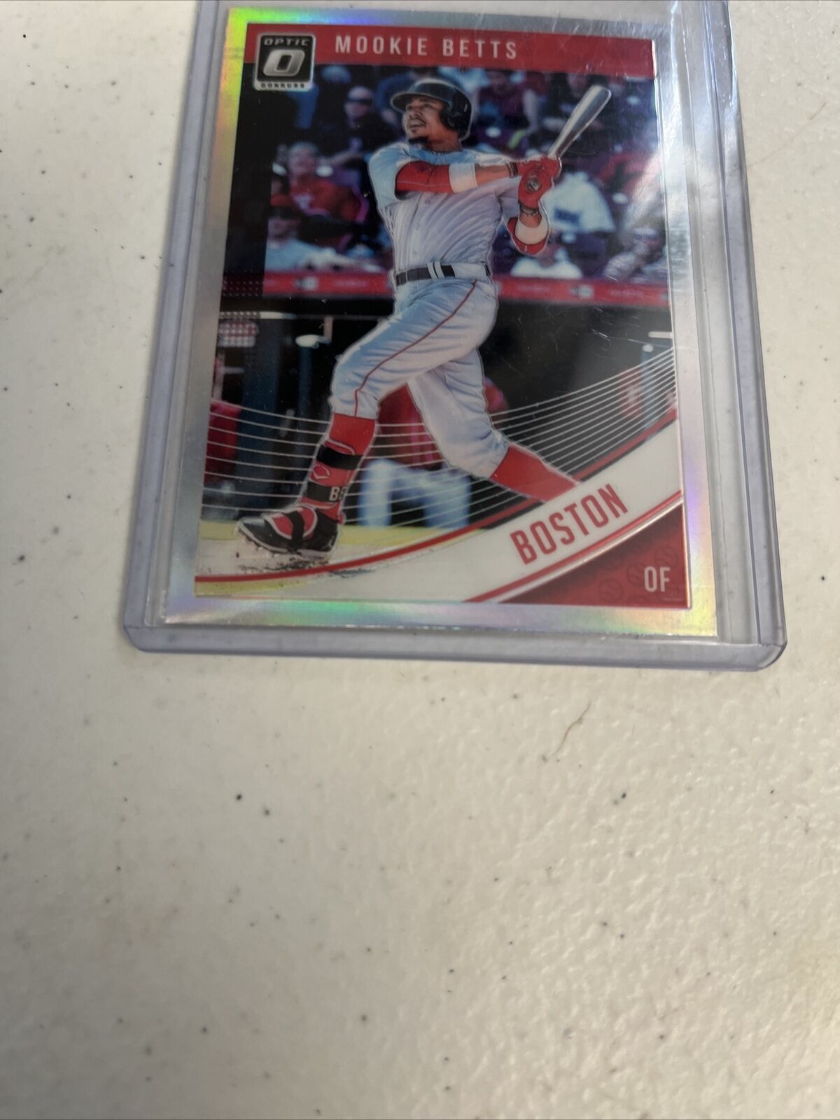 MOOKIE BETTS 2018 Donruss Optic Silver Holo Prizm PARALLEL- RED SOX