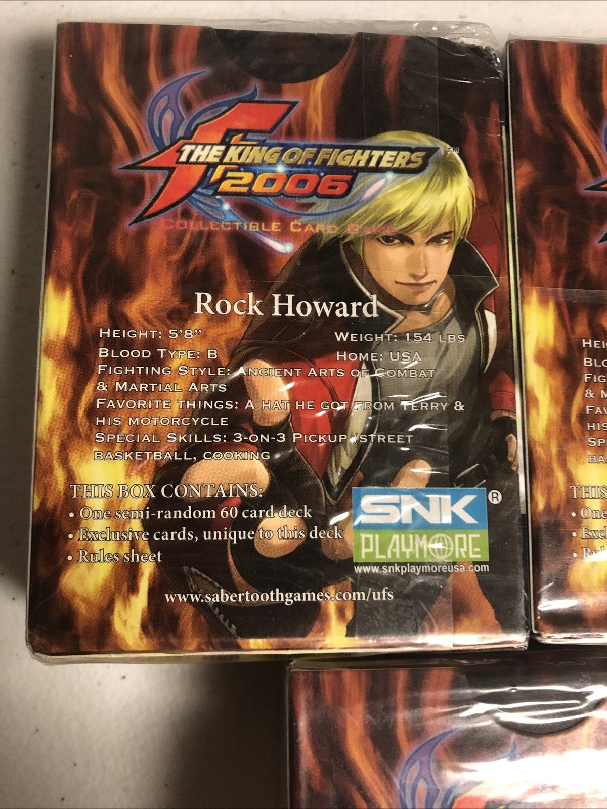 UFS Rock Howard Starter Decks NEW King of Fighters Universal Fighting System 3ct