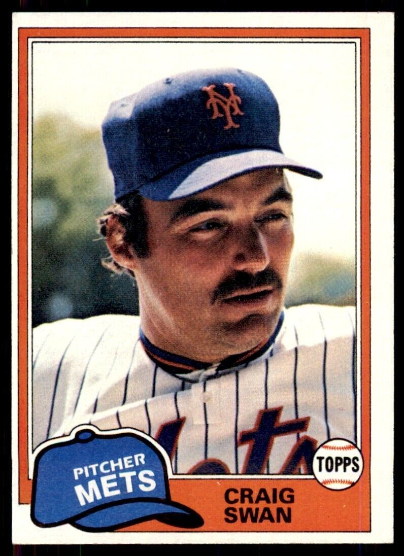 1981 TOPPS CRAIG SWAN NEW YORK METS #189