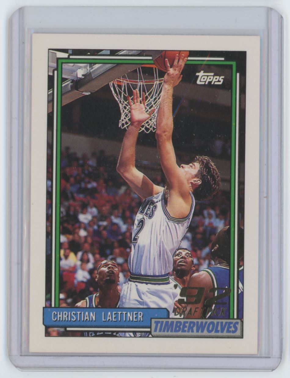 1992-93 TOPPS CHRISTIAN LAETTNER ROOKIE MINNESOTA TIMBERWOLVES #334