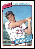 1980 TOPPS TOM DONOHUE ROOKIE CALIFORNIA ANGELS #454