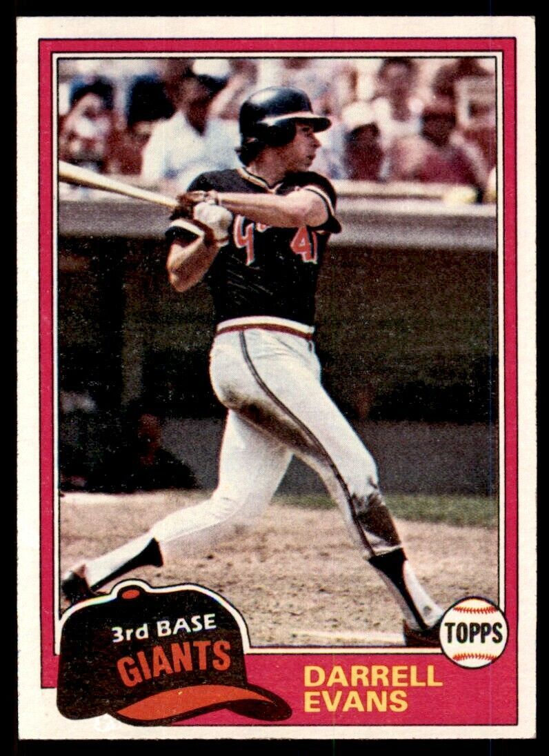 1981 TOPPS DARRELL EVANS SAN FRANCISCO GIANTS #648