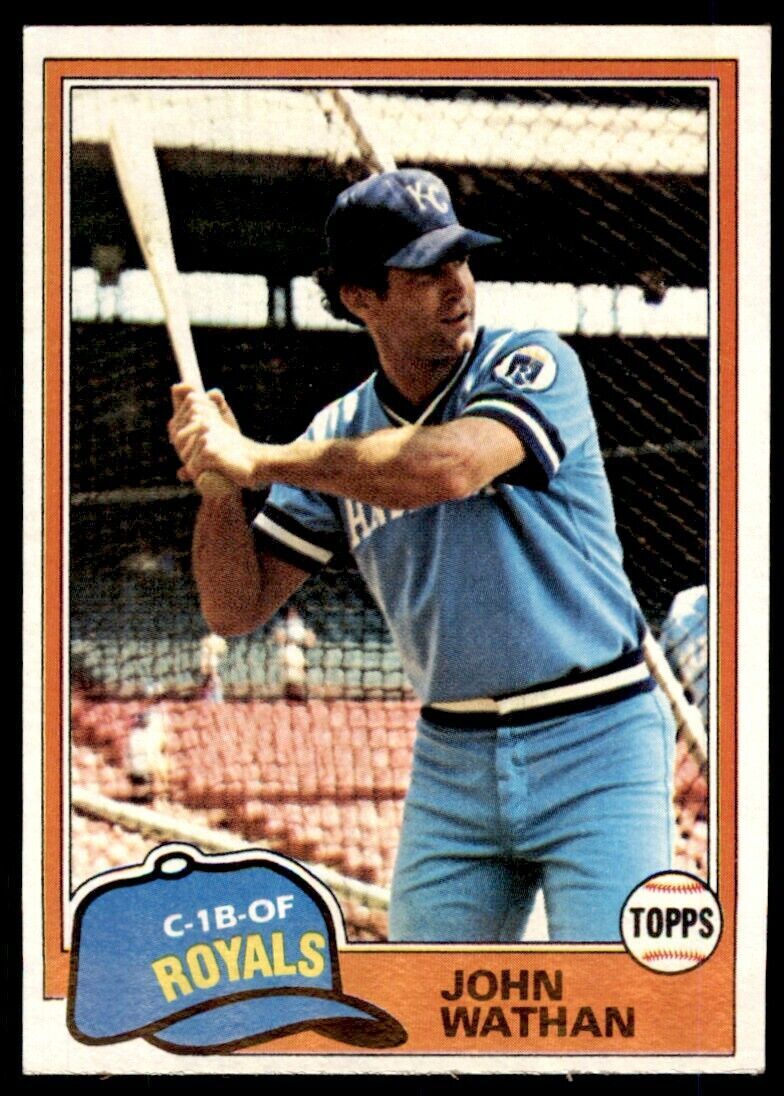 1981 TOPPS JOHN WATHAN KANSAS CITY ROYALS #157