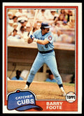 1981 TOPPS BARRY FOOTE CHICAGO CUBS #492