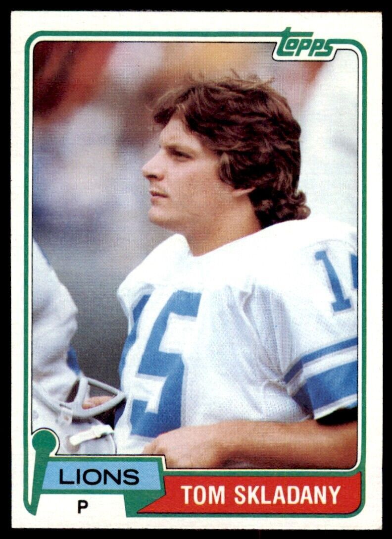 1981 TOPPS TOM SKLADANY DETROIT LIONS #324