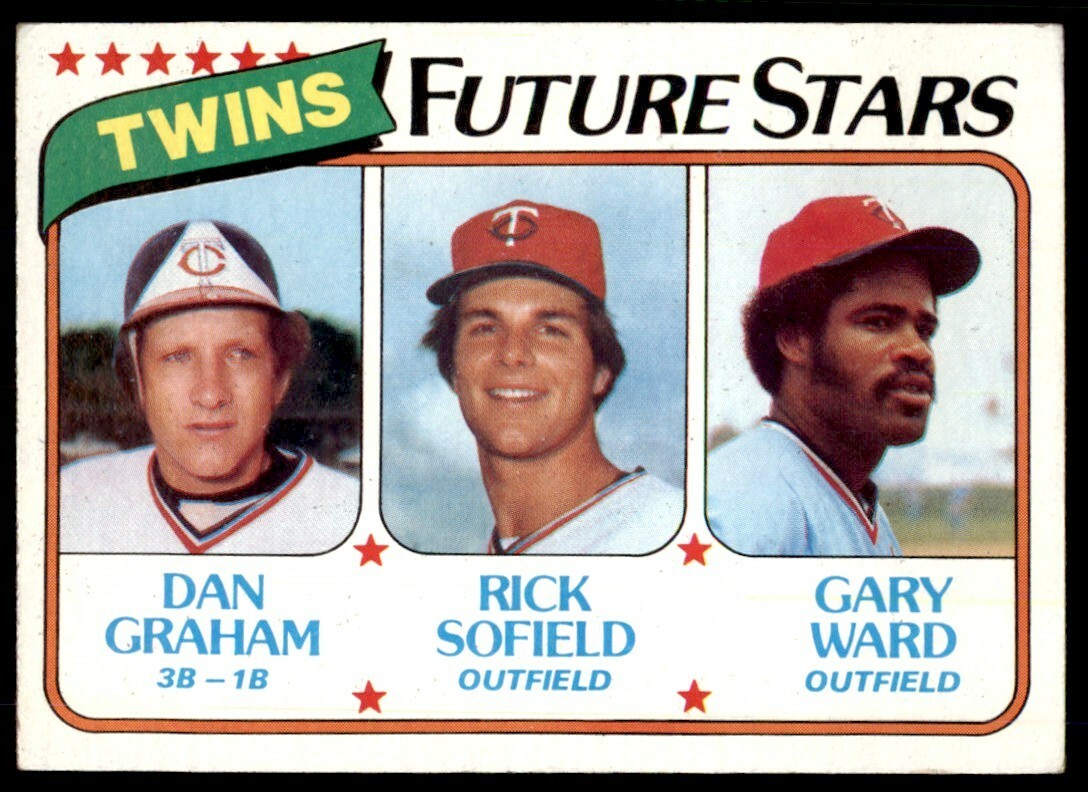 1980 TOPPS TWINS FUTURE STARS - DAN GRAHAM/RICK SOFIELD/GARY WARD ROOKIE