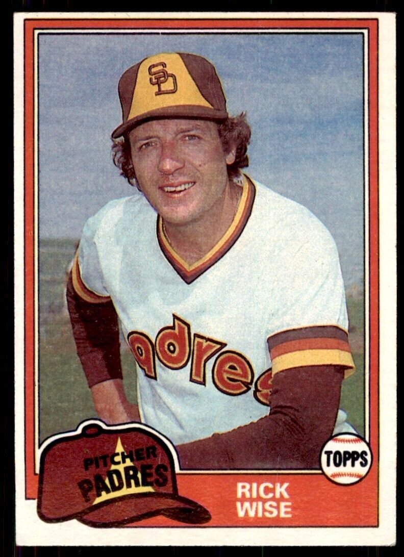 1981 TOPPS RICK WISE SAN DIEGO PADRES #616