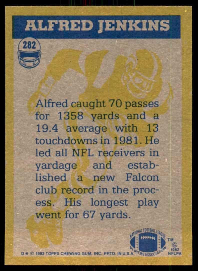 1982 TOPPS ALFRED JENKINS ATLANTA FALCONS #282