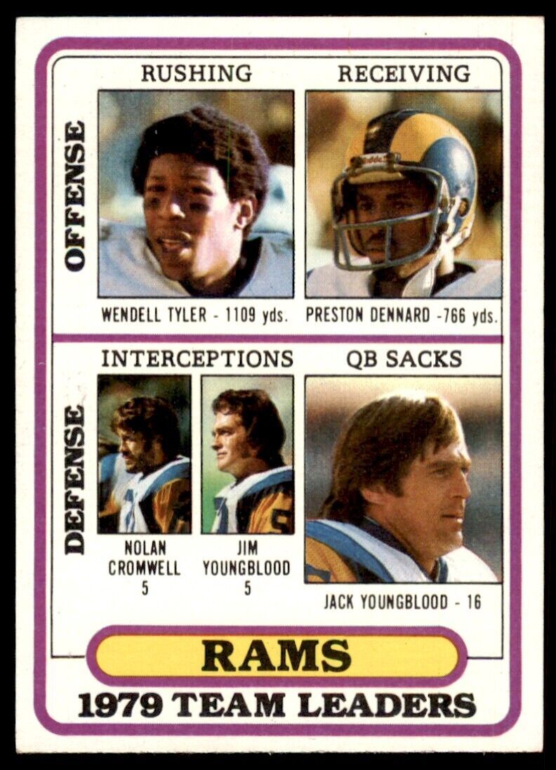 1980 TOPPS WENDELL TYLER/PRESTON DENNARD/NOLAN CROMWELL/JIM YOUNGBLOOD/JACK