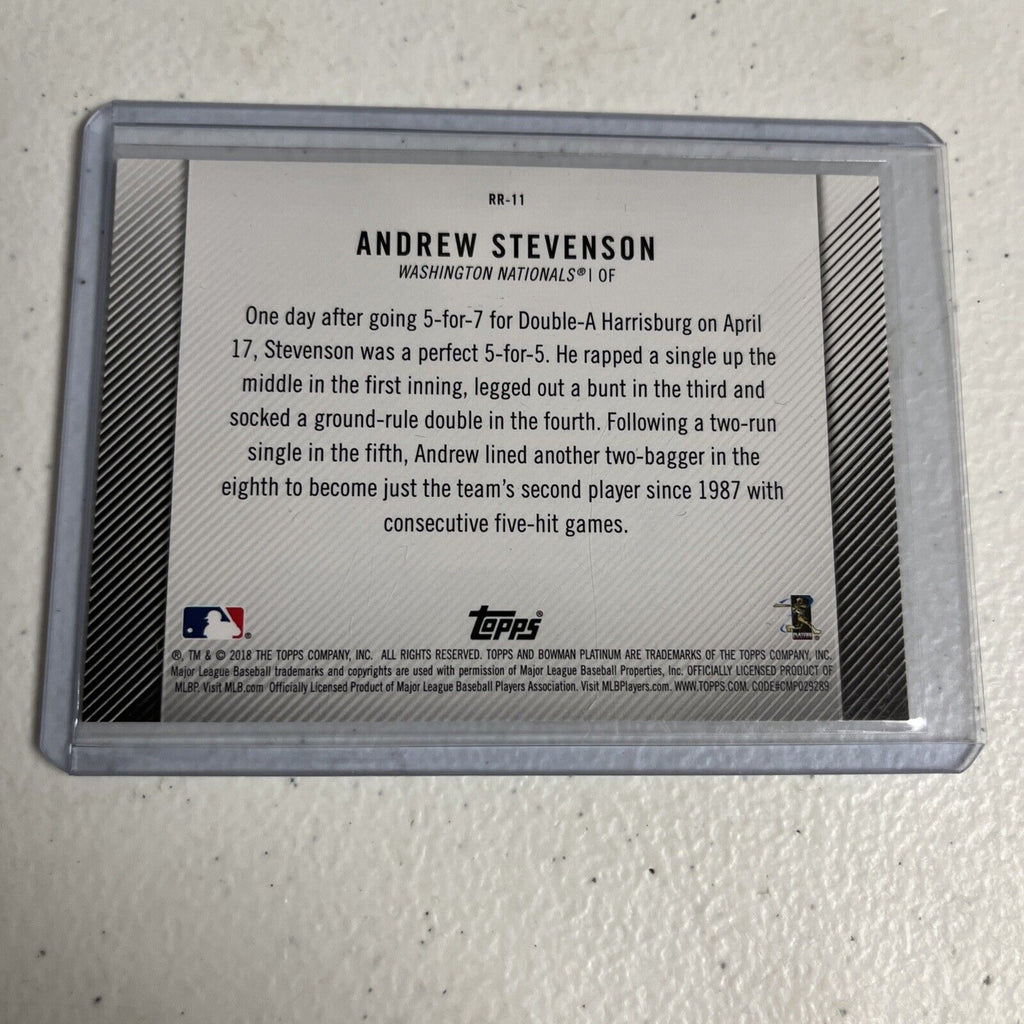 1 Sharp 2018 Bowman Platinum Rookie Revelations #RR11 Andrew Stevenson🔥🔥