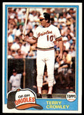 1981 TOPPS TERRY CROWLEY BALTIMORE ORIOLES #543