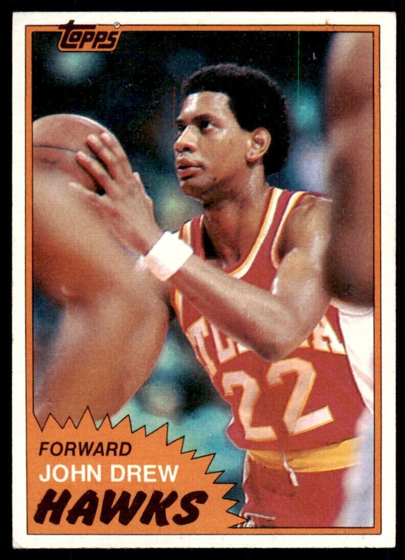 1981-82 TOPPS JOHN DREW ATLANTA HAWKS #1