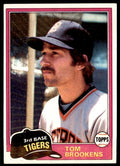 1981 TOPPS TOM BROOKENS DETROIT TIGERS #251