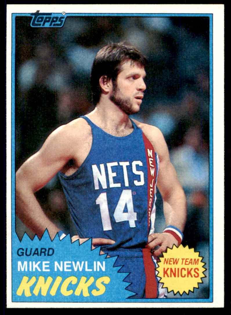 1981-82 TOPPS MIKE NEWLIN NEW YORK KNICKS #E80