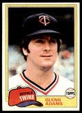 1981 TOPPS GLENN ADAMS MINNESOTA TWINS #18