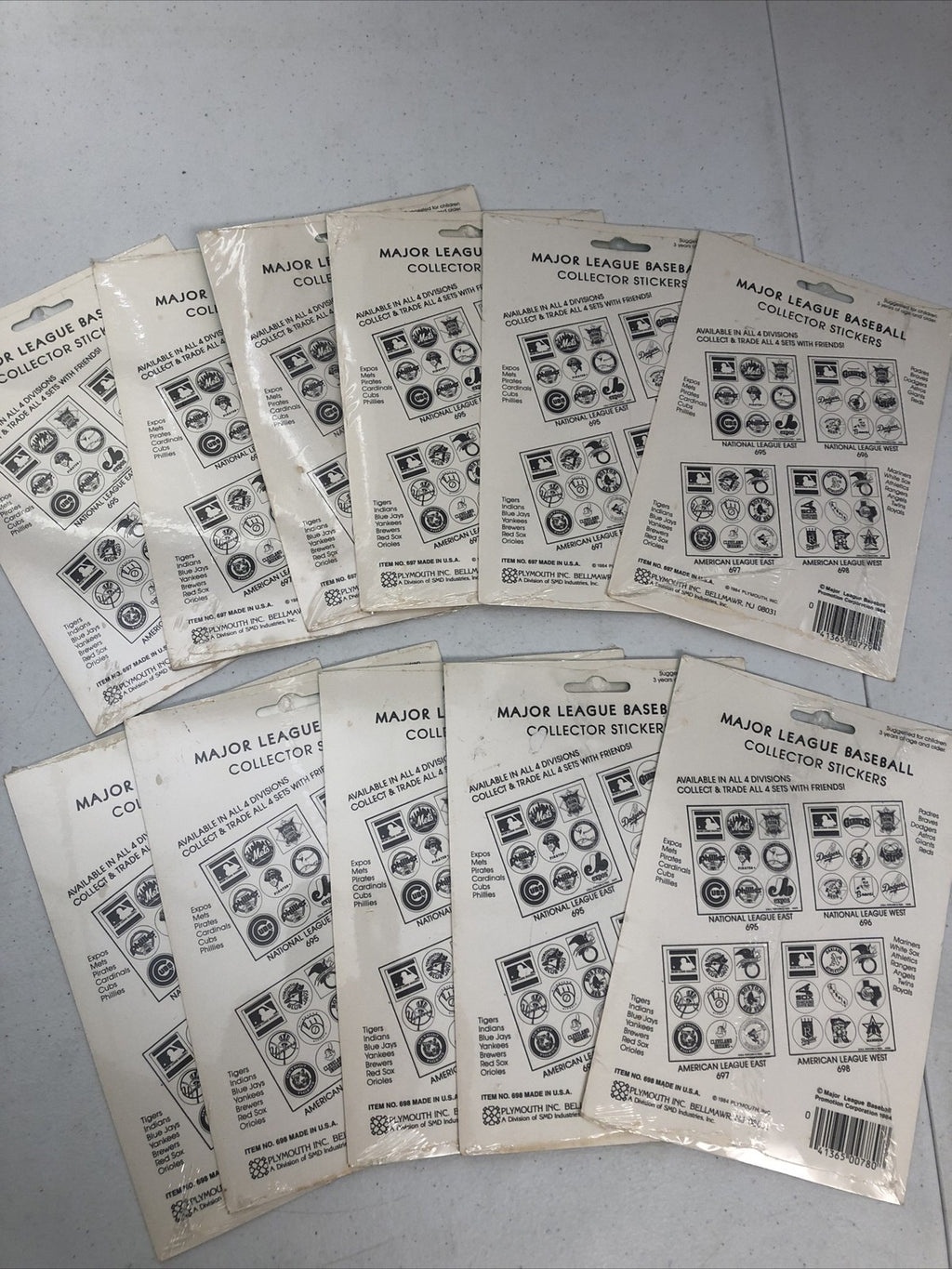 1984 Major League Baseball Stickers Packs factory sealed