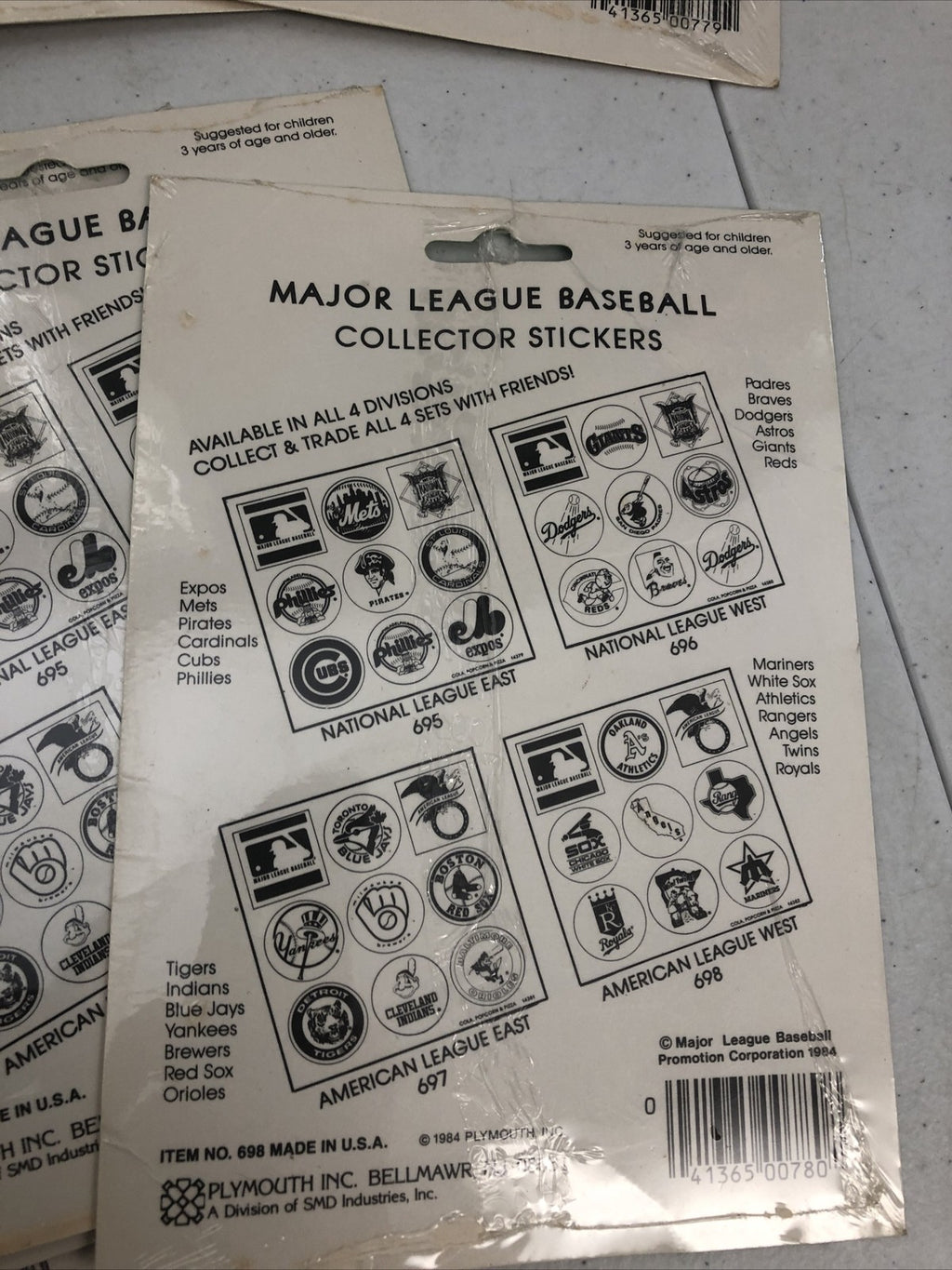 1984 Major League Baseball Stickers Packs factory sealed