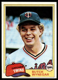 1981 TOPPS BUTCH WYNEGAR MINNESOTA TWINS #61