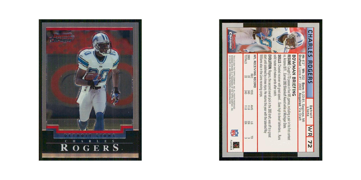 2004 Bowman Chrome Charles Rogers #72