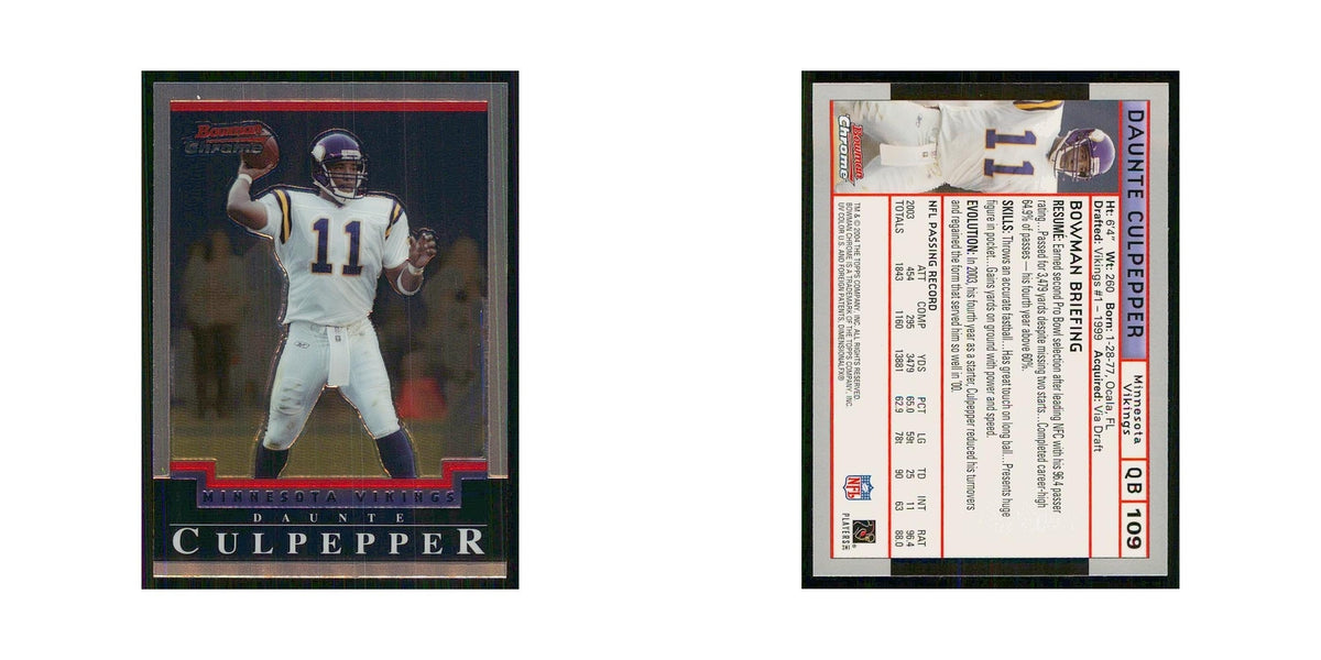 2004 Bowman Chrome Culpepper Vikings #109