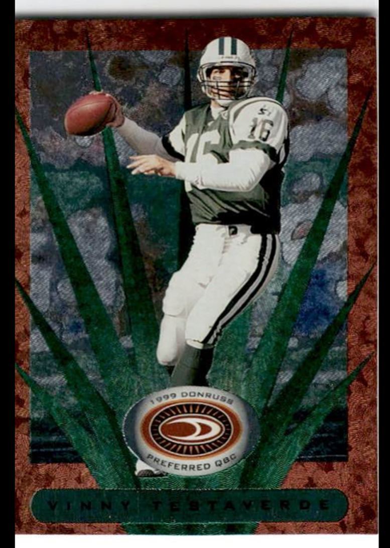 1999 Donruss Preferred QBC Vinny Testaverde . New York Jets #42