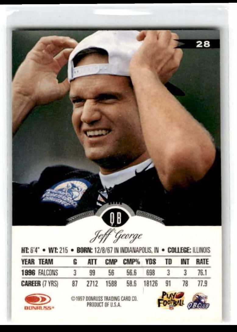 1997 Leaf Jeff George ~ Oakland Raiders #28